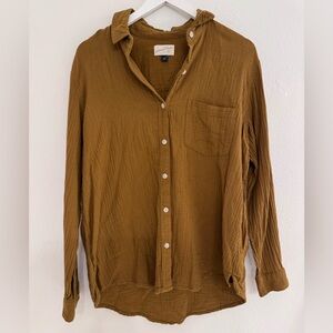 Women’s Mustard Yellow Button Down Shirt